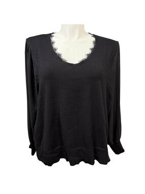 Society 212 Sweater Long Sleeve Black Size 2X